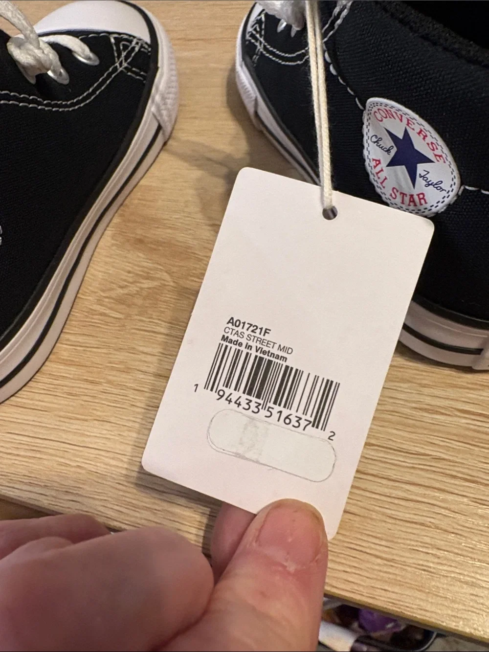 Converse Kids Black and White Canvas High-Top Sneakers